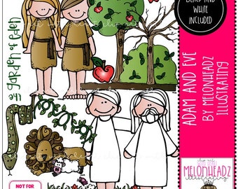 Adam and Eve clip art - Combo Pack