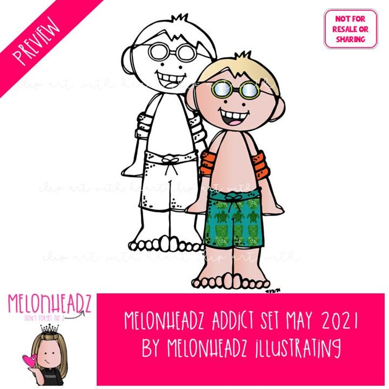 Melonheadz Addicts Clip Art - May Set 2021 - Mini - Etsy