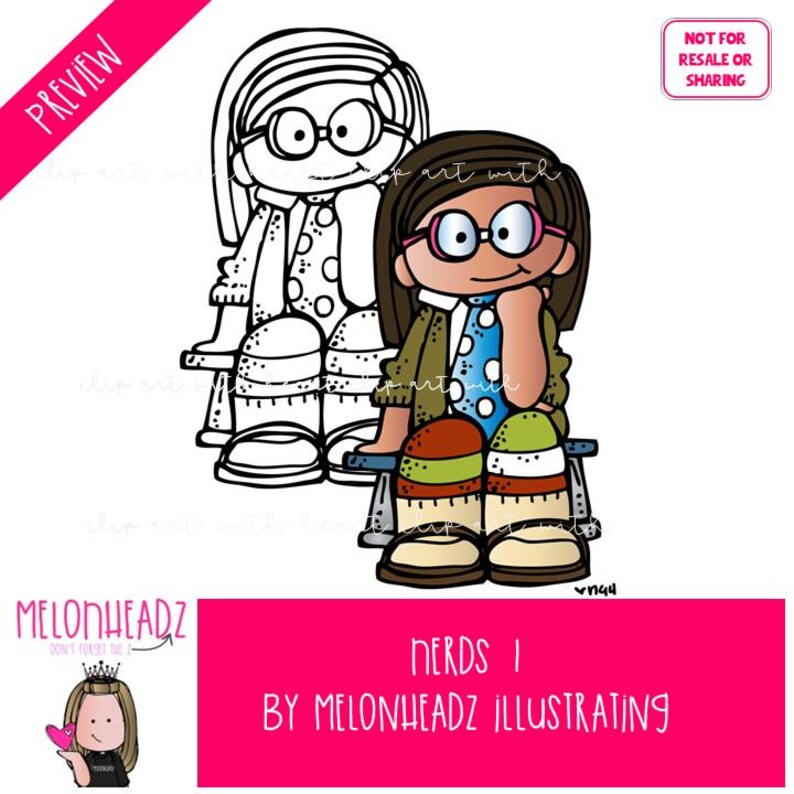 Nerds Clip Art, Kidlettes Clip Art Combo Pack - Etsy Canada