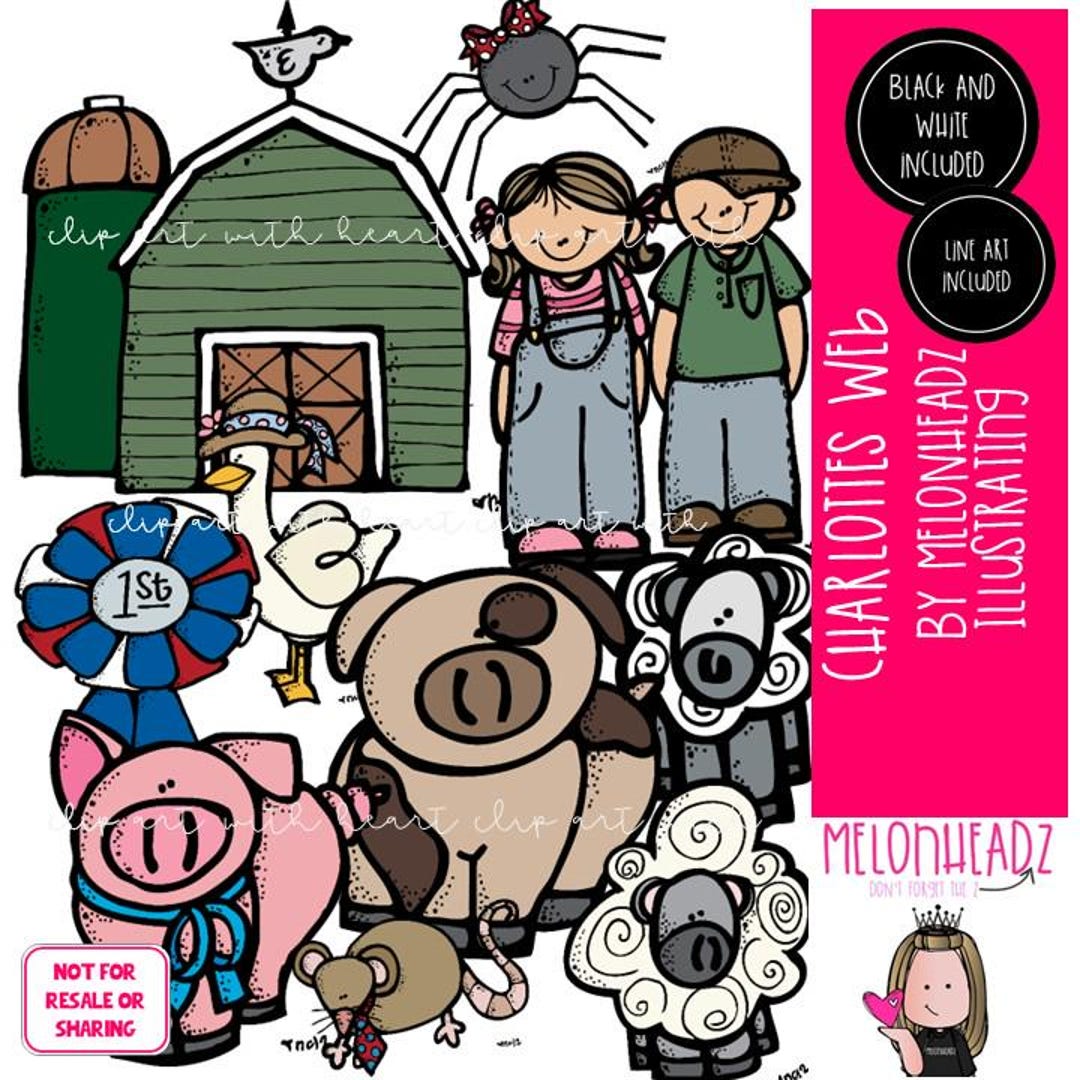 Charlotte's Web Clip Art, Book Companion, Literature Combo Pack - Etsy