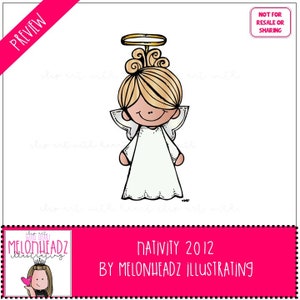 Nativity clip art 2012 COLORED Version image 2