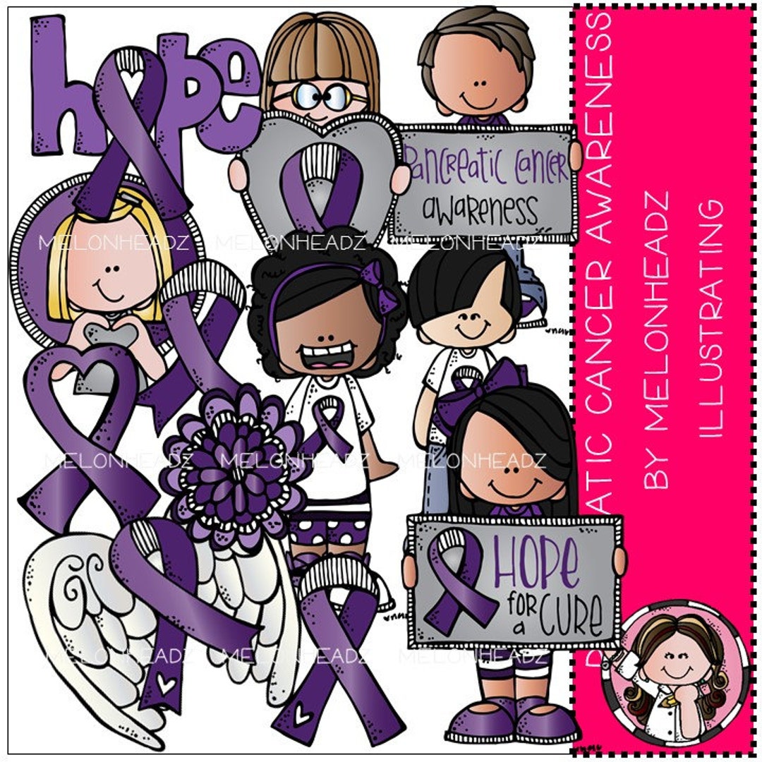 Pancrease Cancer Clip Art Pancreatic Cancer Clip Art - Awareness - COMBO PACK - Etsy