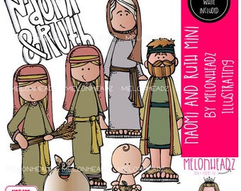 Naomi and Ruth clip art, Bible Mini