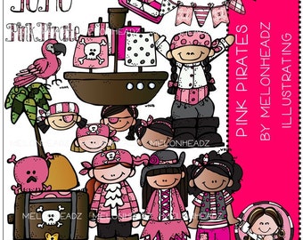 Pink Pirates clip art