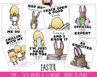 Easter Posters, bunny, chick PRINTABLE posters