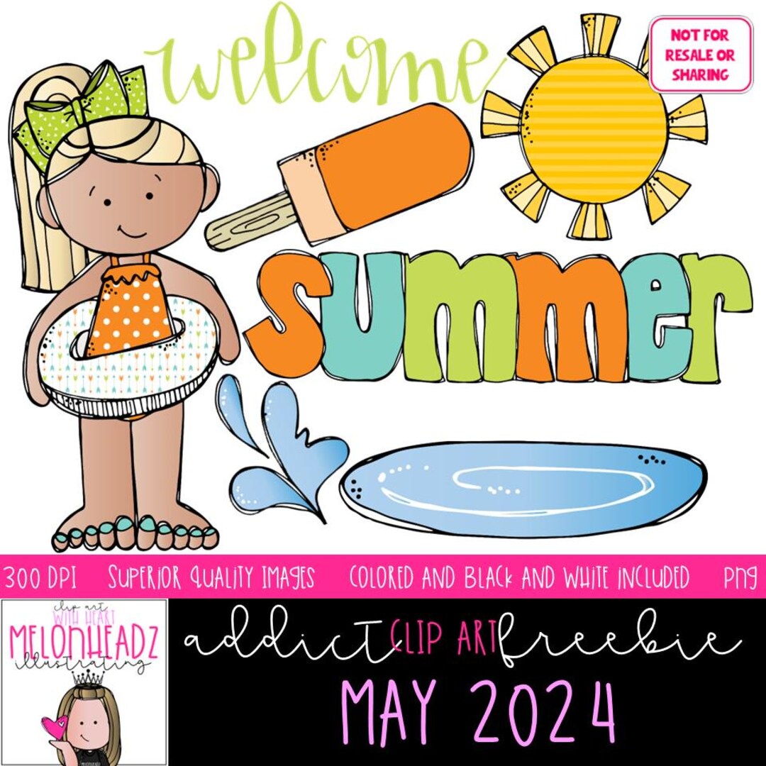 Melonheadz Addict Clip Art Digi Stamp May Set 2025 Mini - Etsy