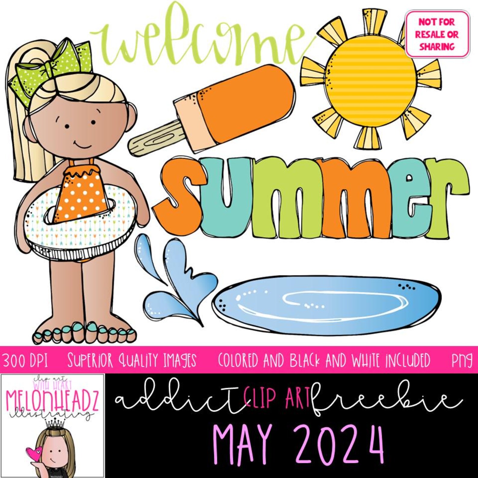 Melonheadz Addict Clip Art Digi Stamp May Set 2025 Mini - Etsy