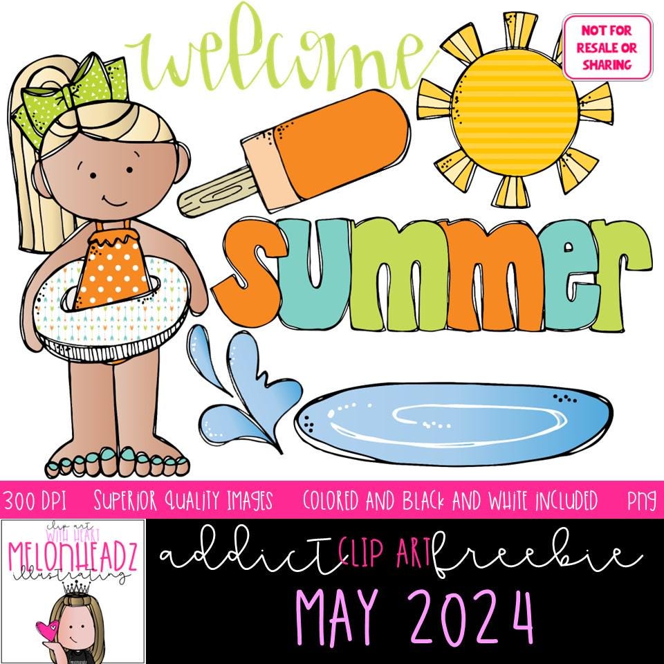 Melonheadz Addict Clip Art Digi Stamp May Set 2025 Mini - Etsy