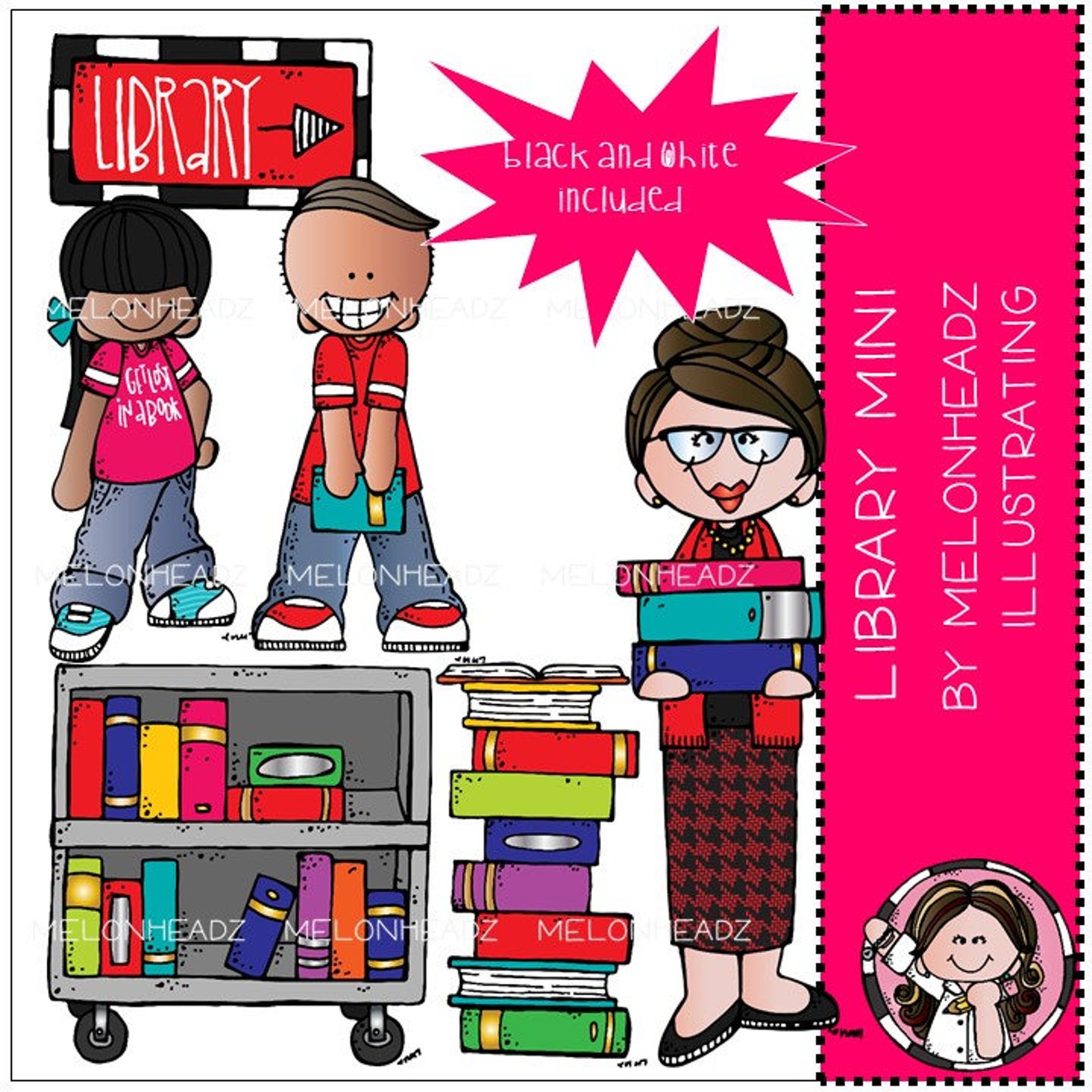 Library Clip Art Mini - Etsy