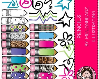 Pencils clip art - COMBO PACK