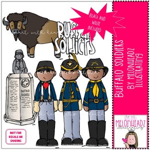 Buffalo Soldiers clip art - Mini