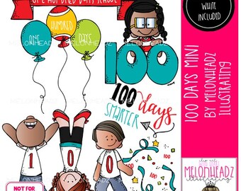 100 days clip art, 100 Days of School Mini