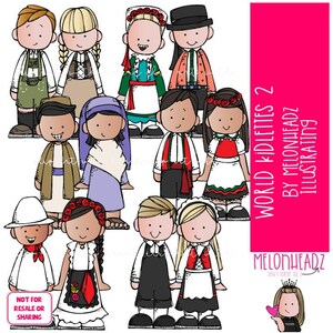 Image clipart World Kidlettes Partie 2, clipart Autour du monde Version COULEUR