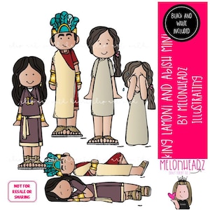 Ilustrações do Rei Lamoni e Abish, SUD, Miniatura do Livro de Mórmon