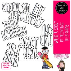 Schrijf een verhaal-clipart, Schrijf-clipart Mini