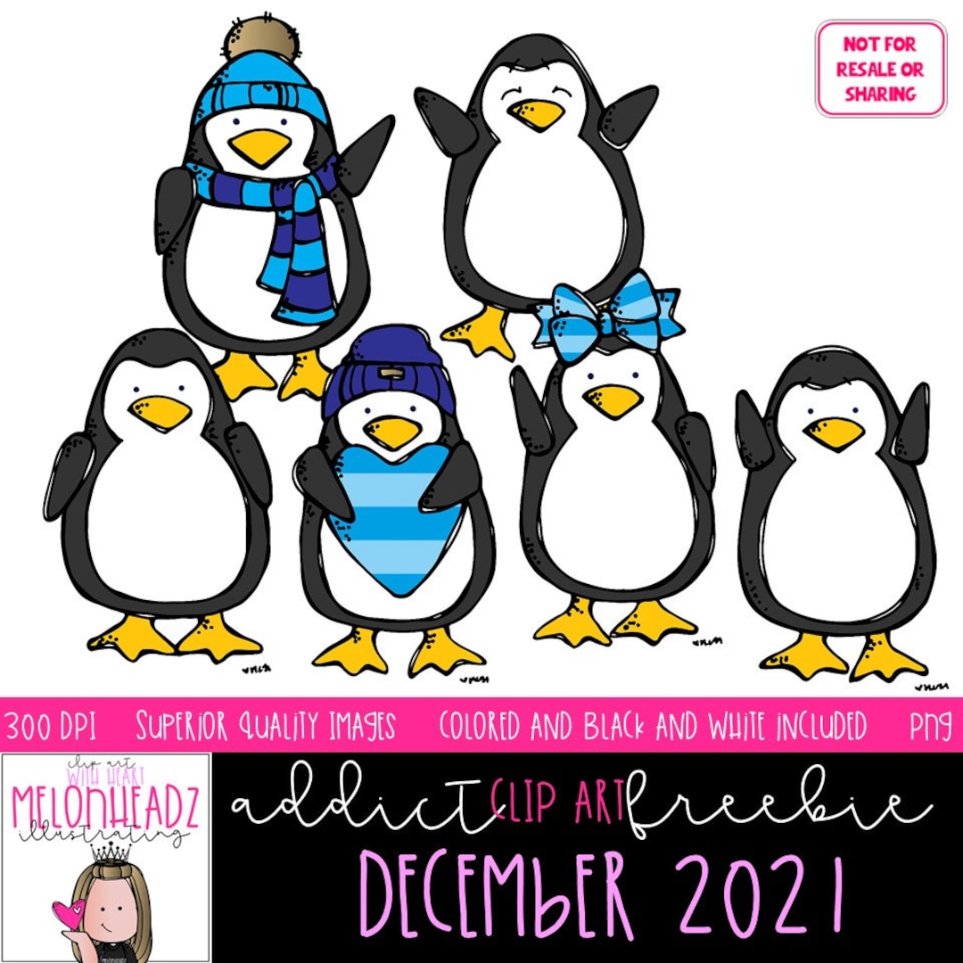 Melonheadz Addicts Clip Art - December Set 2021 - Mini - Etsy