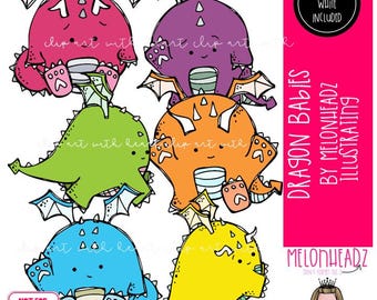 Dragon Babies clip art, Fantasy Mini