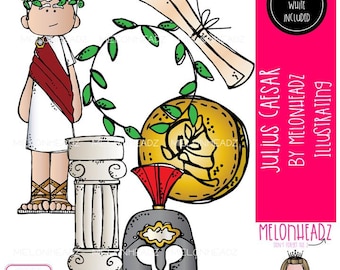 Julius Caesar clip art, historical figure, world history Mini (digital download)