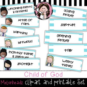Child of God clip art and printable set