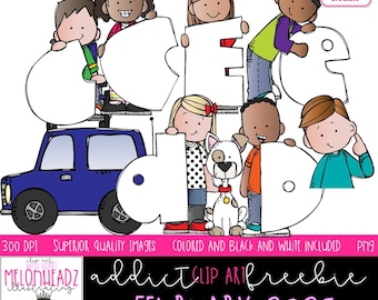 Melonheadz Addicts February 2025 clip art, Alphabet Mini