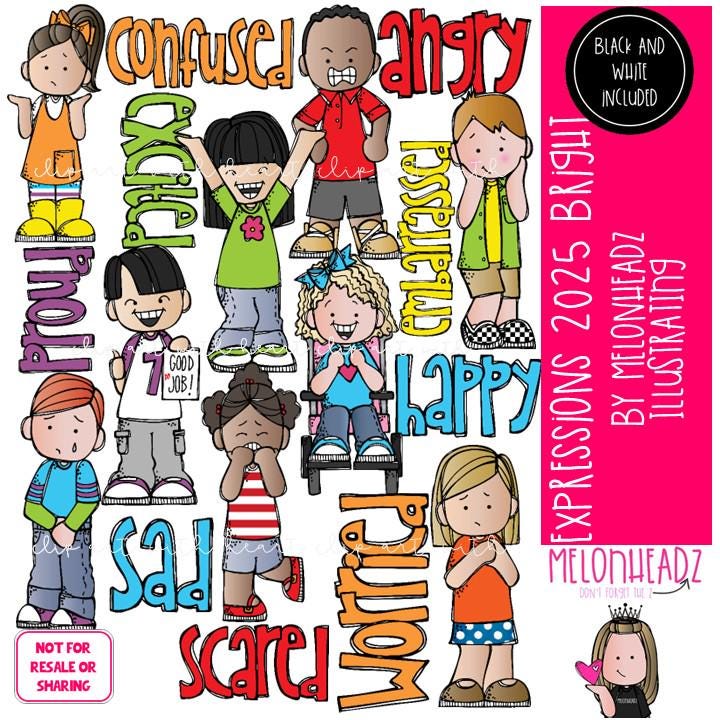 Images clipart expressions 2025 Images clipart émotions 2025 Images clipart sentiments PACK COMBO