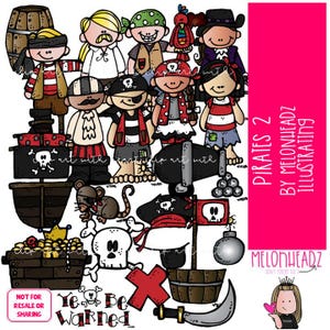 Pirates clip art 2, ship, treasure chest COLORED Version