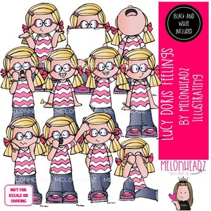 Lucy Doris-illustraties, illustraties voor gevoelens, illustraties voor emoties COMBO PACK