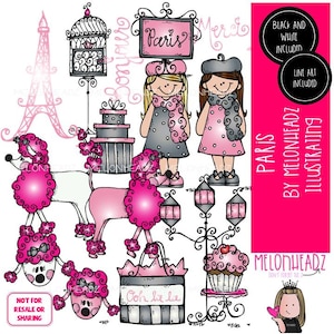 Paris clip art Eiffel Tower clip art Combo Pack