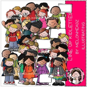 Line Up clip art - Kidlettes