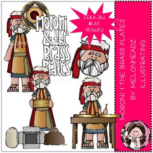 Moroni and the brass plates clip art - Mini - LDS