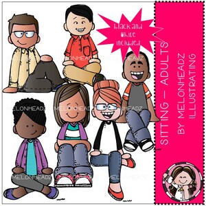 Vergadering clip art-volwassenen-mini