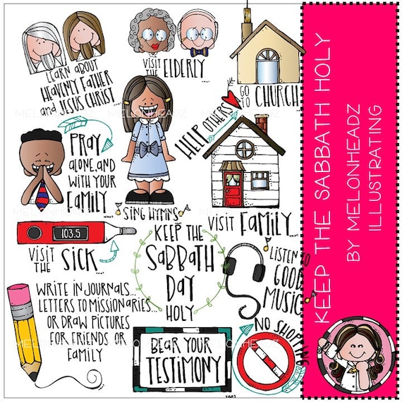 Keep The Sabbath Day Holy Clip Art Combo Pack Etsy