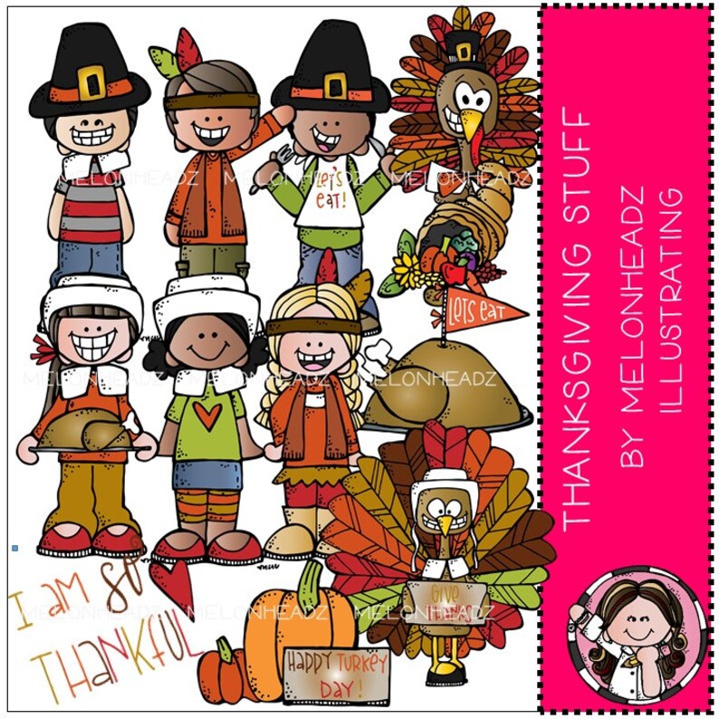Combo Pack Thanksgiving Stuff Clip Art Clip Art Art Collectibles Beyourbussiness Com