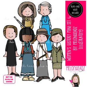 Clip art de la historia de la mujer 6, figura histórica MINI