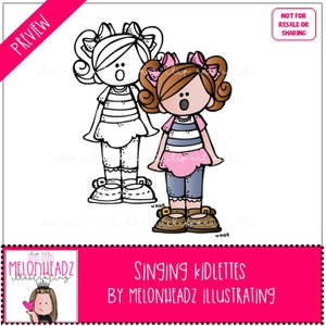 Singing Kidlettes Clip Art Combo Pack - Etsy