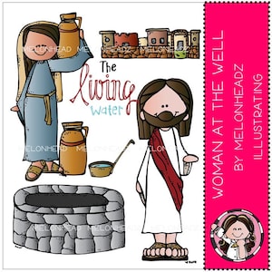 The Woman at the Well clip art - Combo Pack