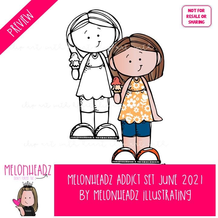 Melonheadz Addicts Clip Art - June Set 2021 - Mini - Etsy