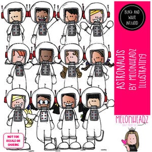 Astronauts clip art, Space clip art Combo Pack