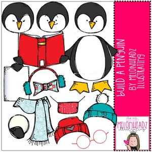 Bauen Sie einen Pinguin ClipArt - COMBO PACK