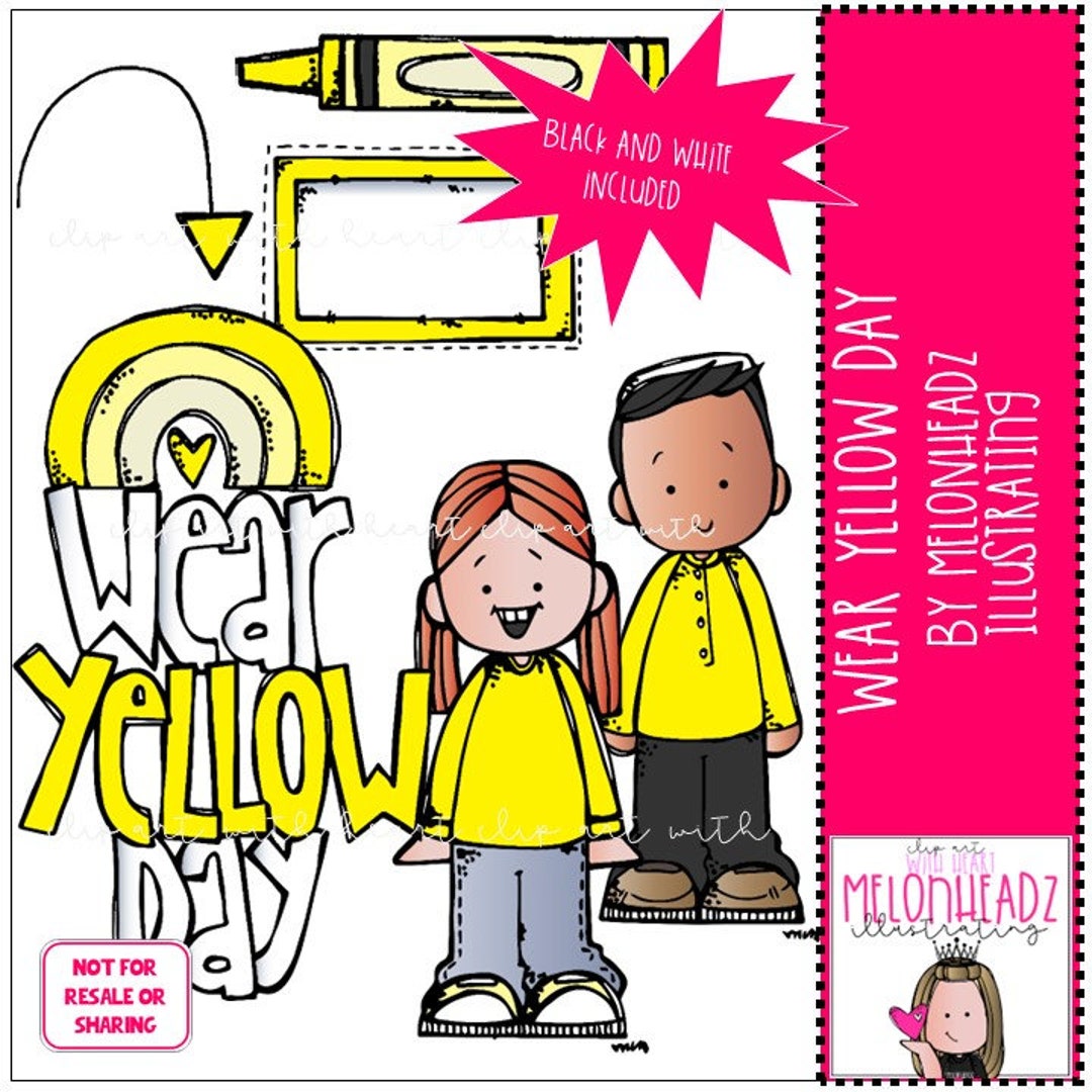 Wear Yellow Day Clipart Mini Etsy