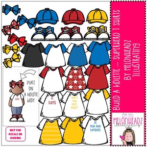 Build a Kidlette clip art - Super Ts - COMBO PACK