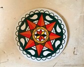 Pennsylvanian Hex Sign By Jacob Zook Doves Hex The Moyer Family Folk Art Pennsylvania Sun Rain Fertility Yellow Red Green