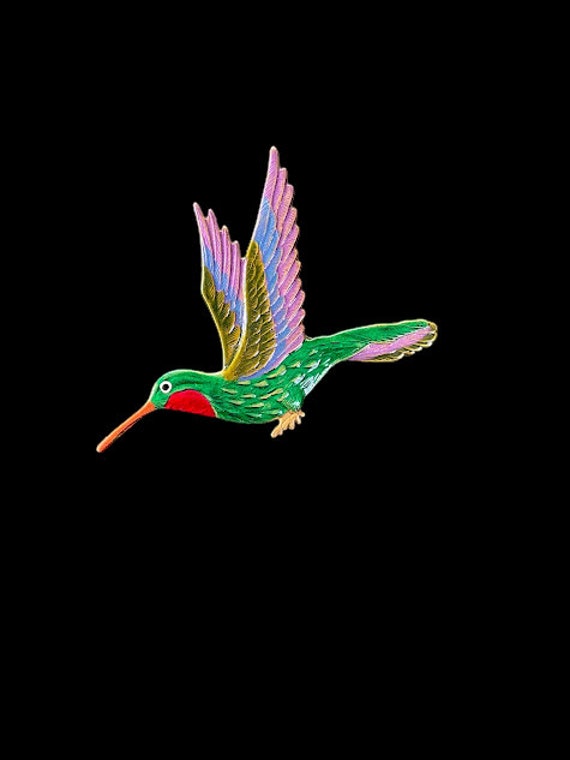 Vintage Artisan Hummingbird Pin Signed S.Clarke H… - image 2