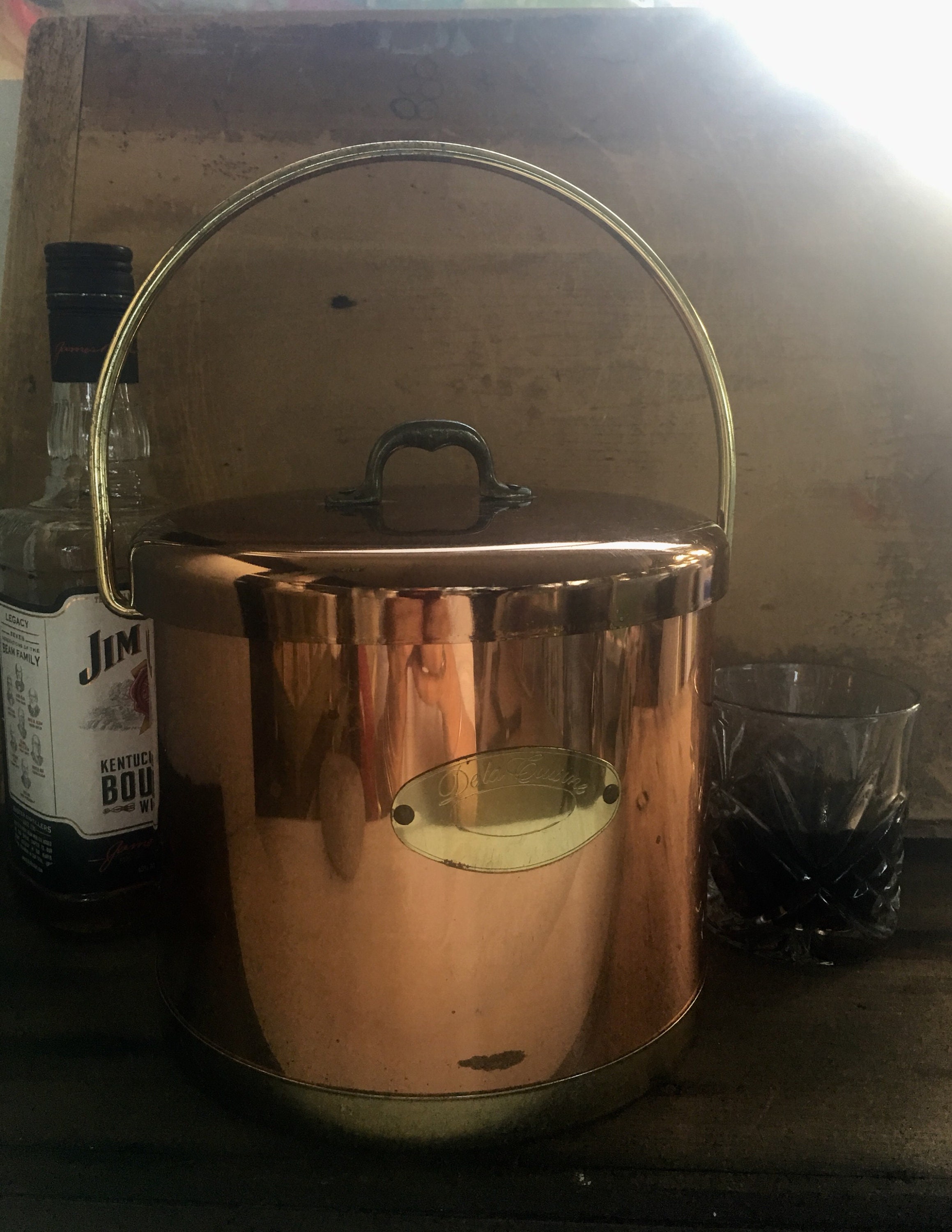 Vintage Copper Ice Bucket De La Cuisine Lined Ice Bucket Etsy
