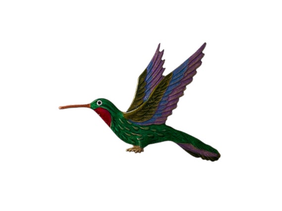 Vintage Artisan Hummingbird Pin Signed S.Clarke H… - image 1