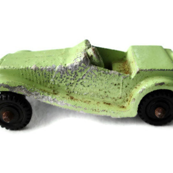 Sale Metal Car Midget Toy Diecast Car Green Convertible Vintage Midgetoy Rustic Metal Decor Mid Century Toys