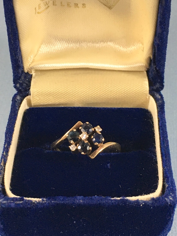 Details about   Vintage Carved Blue Sapphire Ring 14K Yellow Gold Plate Jewelry Gift Nickel Free