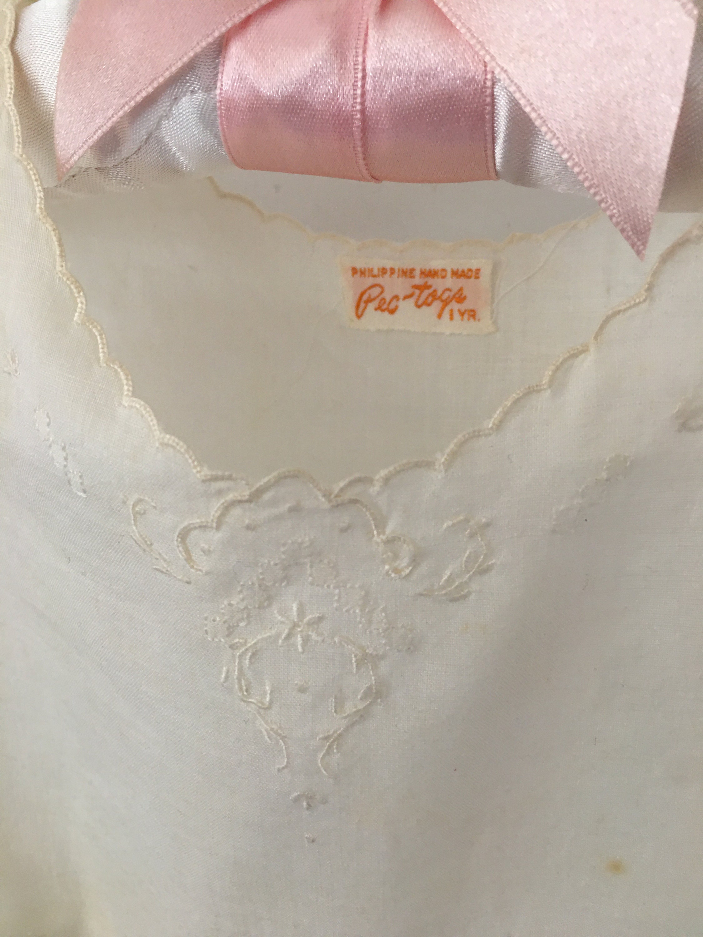 Vintage Baby Dress White Cotton Batiste Sleeveless Cotton | Etsy