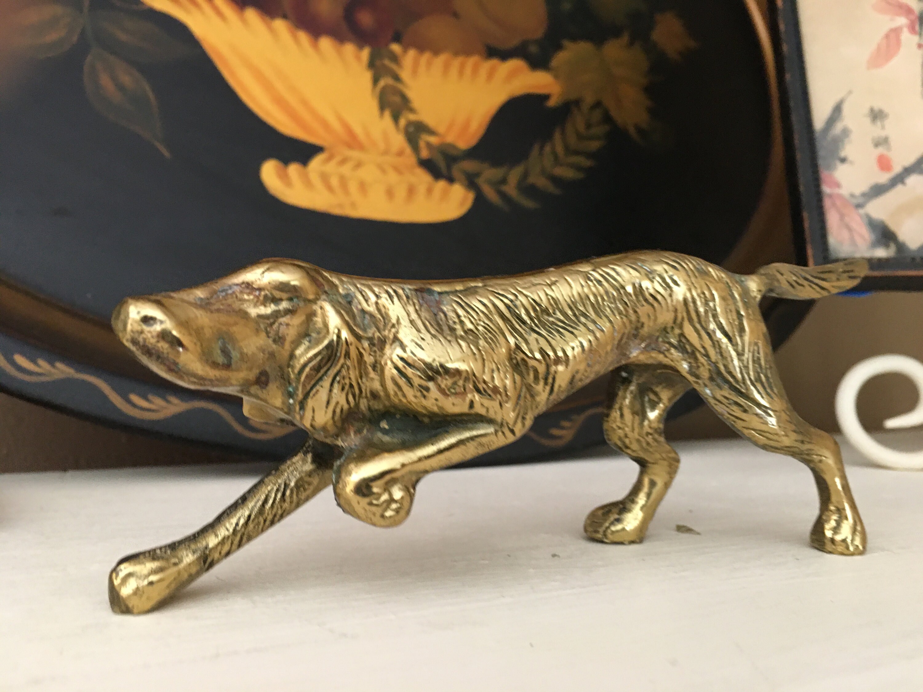 Vintage Brass Dog Figurine Hound Dog Hunting Dog 1970s Dog Etsy