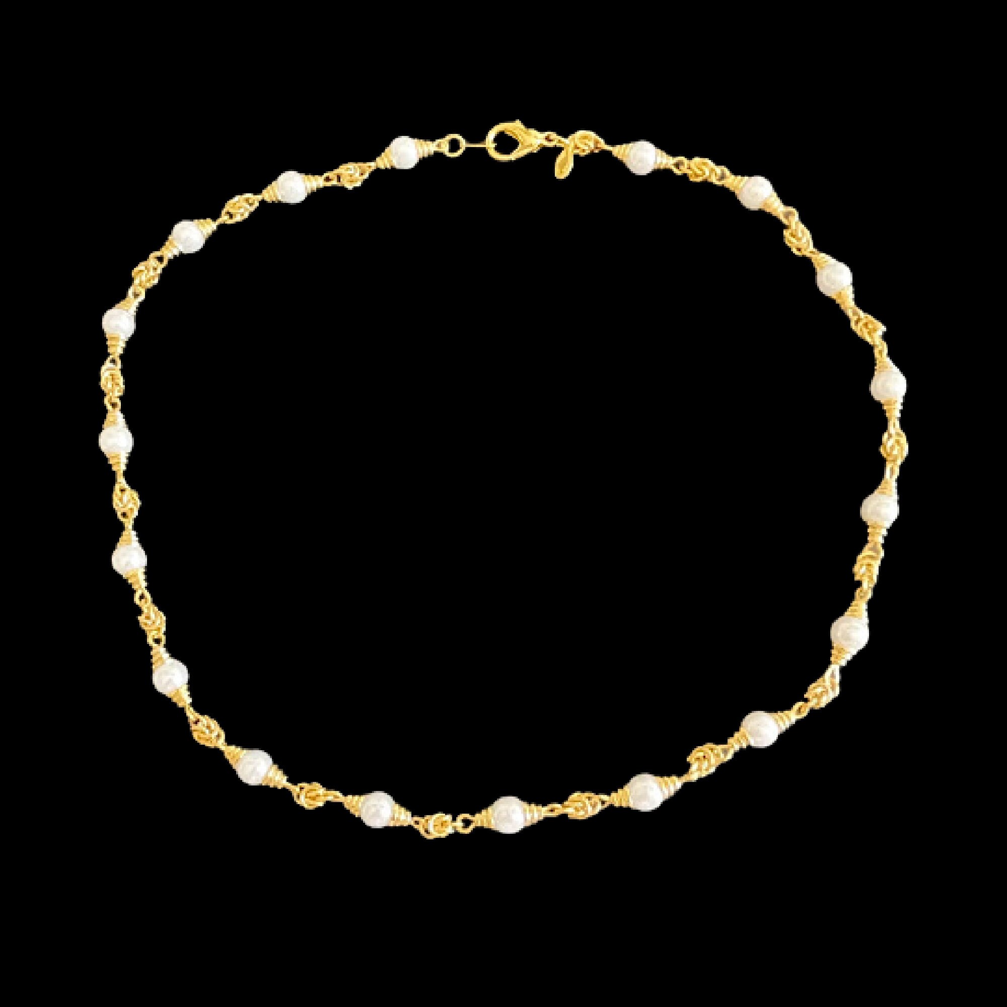 【LLOYD】Ribbon & Pearl Pattern Necklace☆追跡送 Pendants – lordjewelry